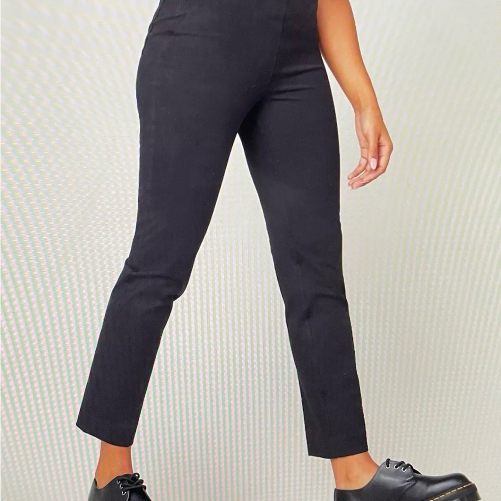 Spanx Pants Women's Sz Large Polished Ankle Slim Navy New With Tags Stretch - Picture 3 of 15